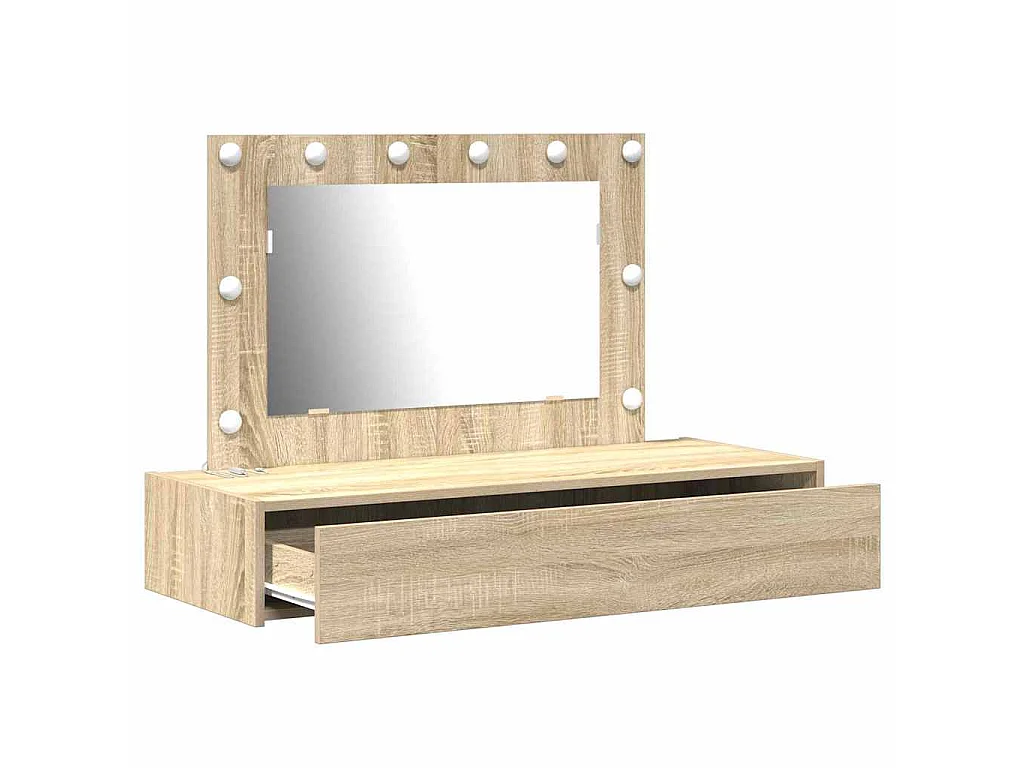 Coiffeuse marron 100 x 40 x 70 cm en panneau de bois
