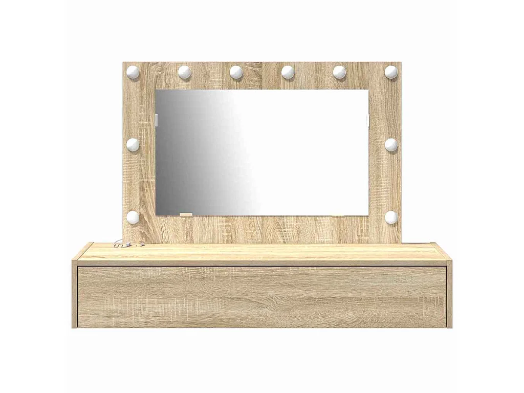 Coiffeuse marron 100 x 40 x 70 cm en panneau de bois