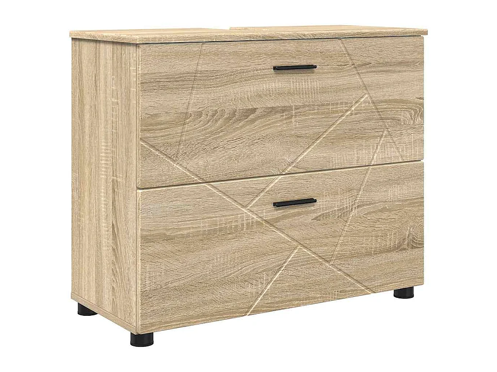 Conjunto de muebles de baño de 2 piezas roble, 76,5 × 35 × 64 cm