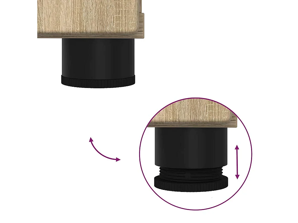 Conjunto de muebles de baño de 2 piezas roble, 76,5 × 35 × 64 cm