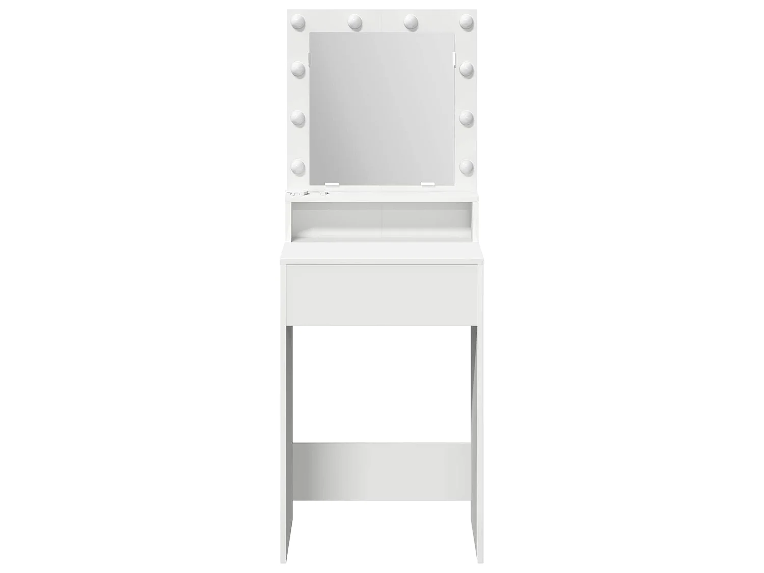 Coiffeuse blanche 50 x 41 x 135 cm panneau de bois