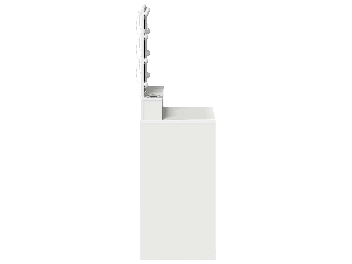 Coiffeuse blanche 50 x 41 x 135 cm panneau de bois