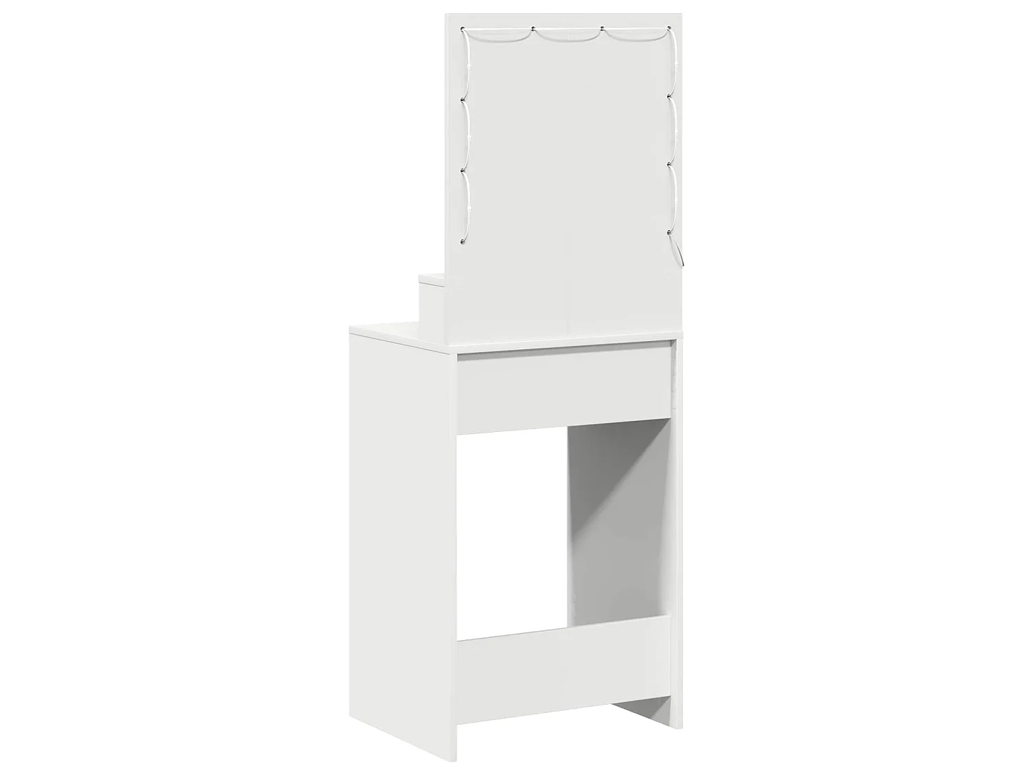 Coiffeuse blanche 50 x 41 x 135 cm panneau de bois