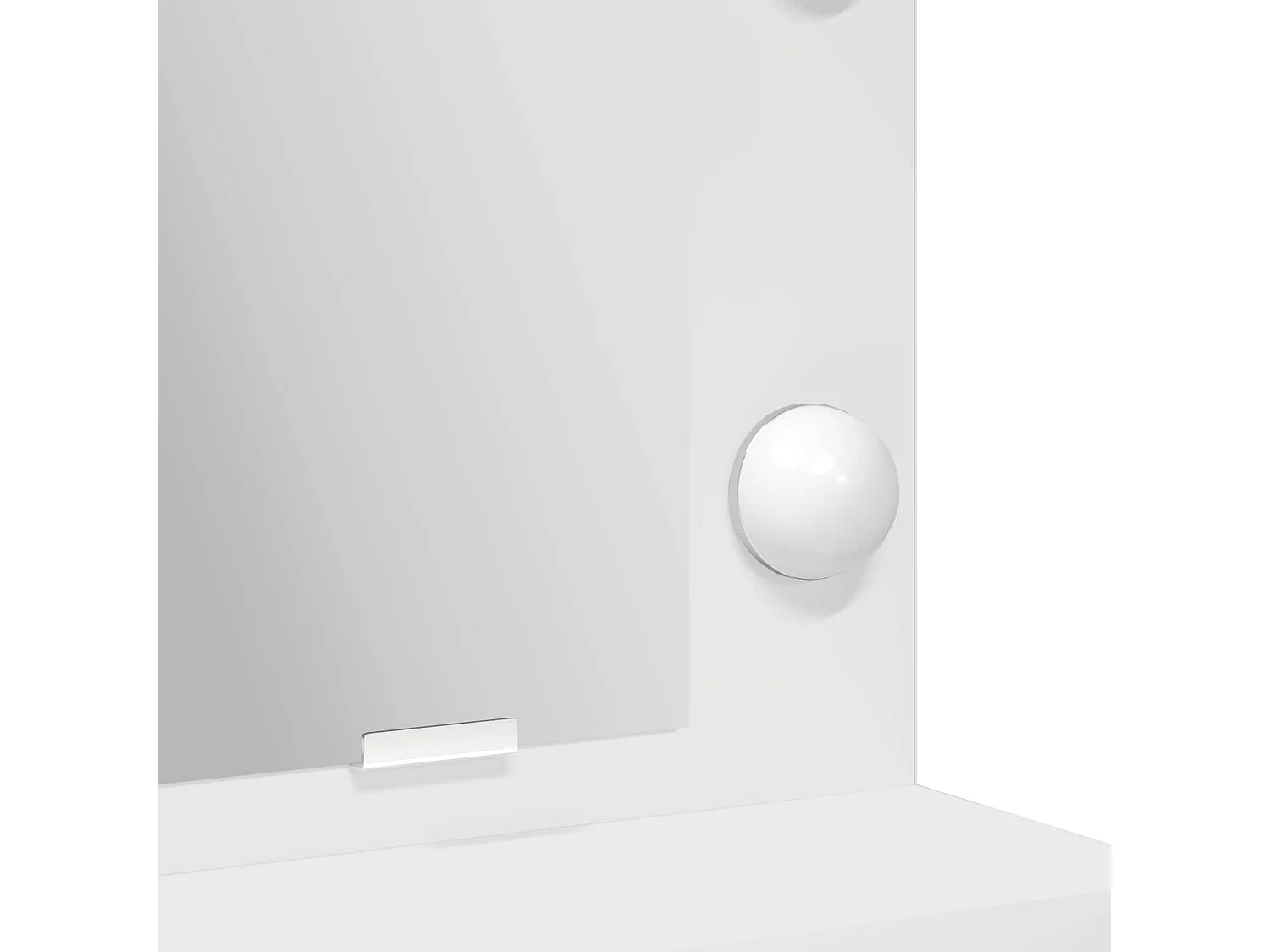 Coiffeuse blanche 50 x 41 x 135 cm panneau de bois