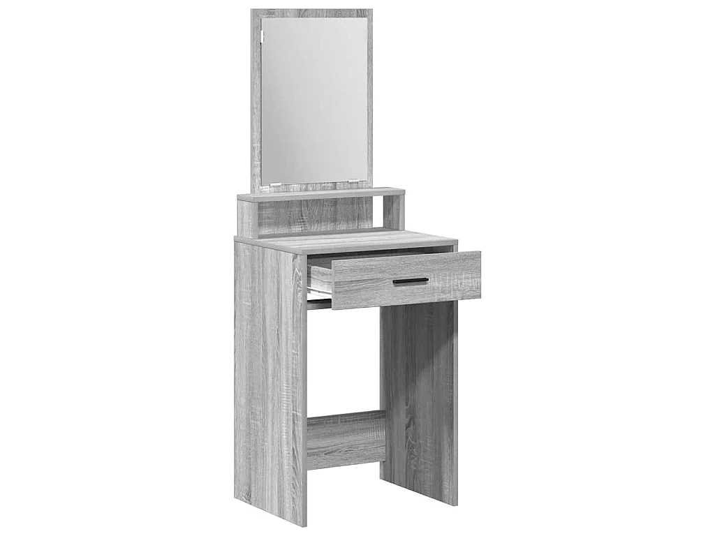 Mesa tocador de tablero de madera gris 50 × 41 × 140 cm