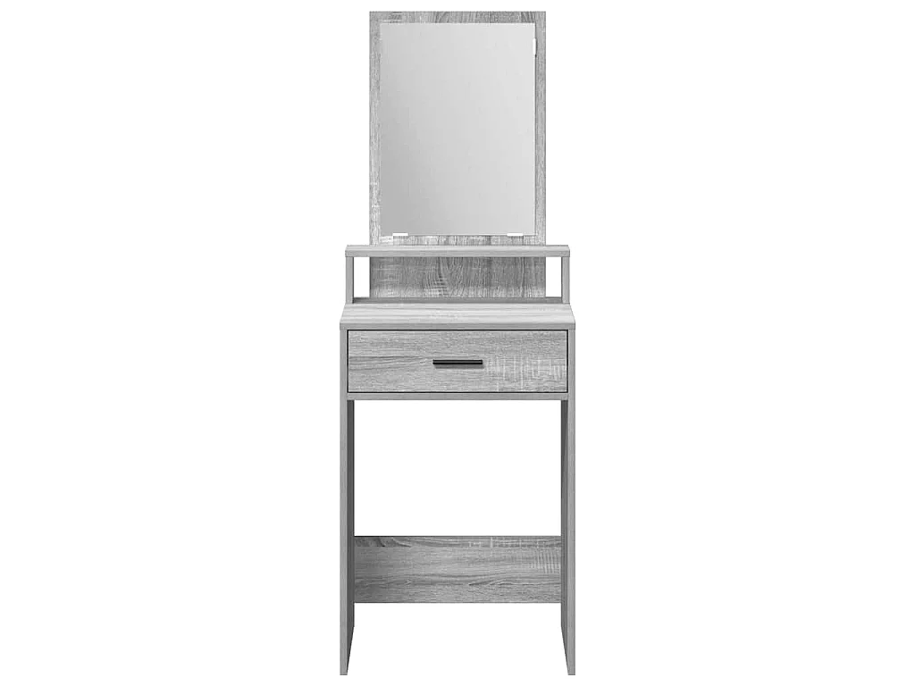 Mesa tocador de tablero de madera gris 50 × 41 × 140 cm