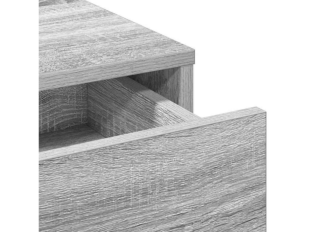 Mesa tocador de tablero de madera gris 50 × 41 × 140 cm