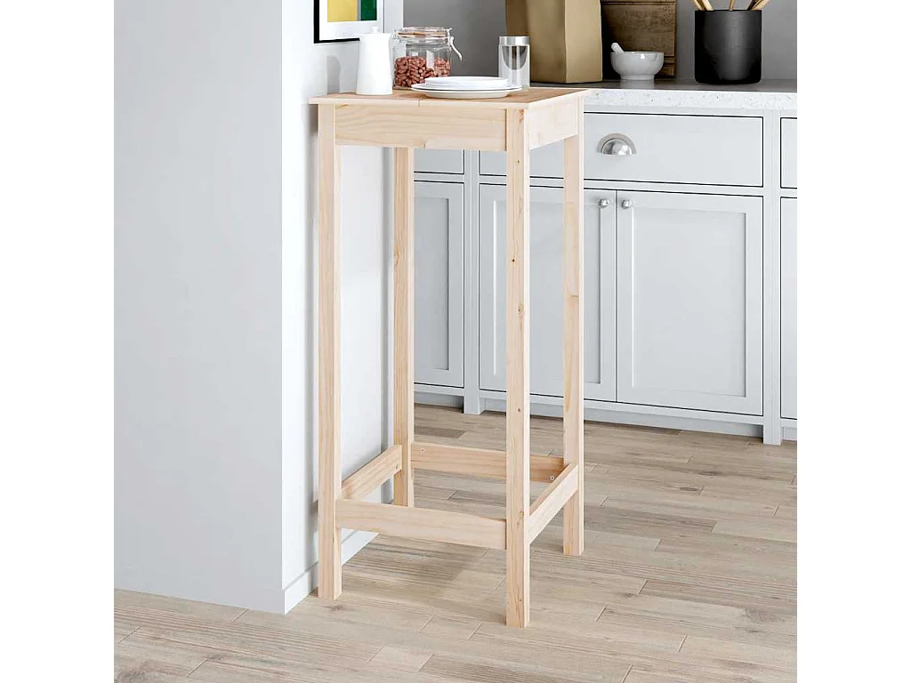 Table de bar 50x50x110 cm bois massif de pin