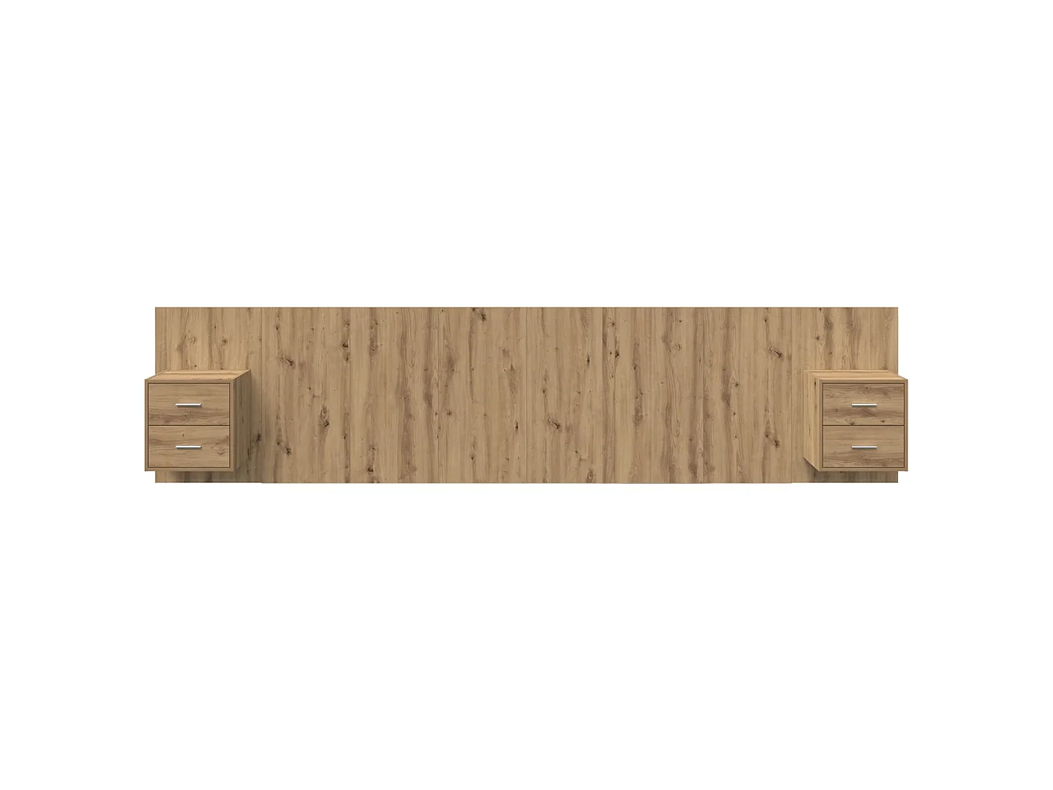 Cabecero con mueble, 3 piezas, roble artisan, madera de ingeniería, para dormitorio