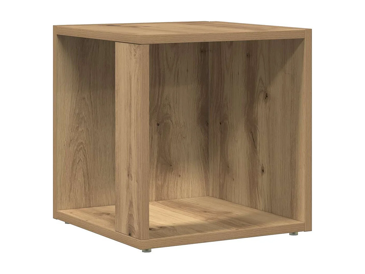 Table d'appoint chêne artisanal 33x33x34 cm bois d'ingénierie