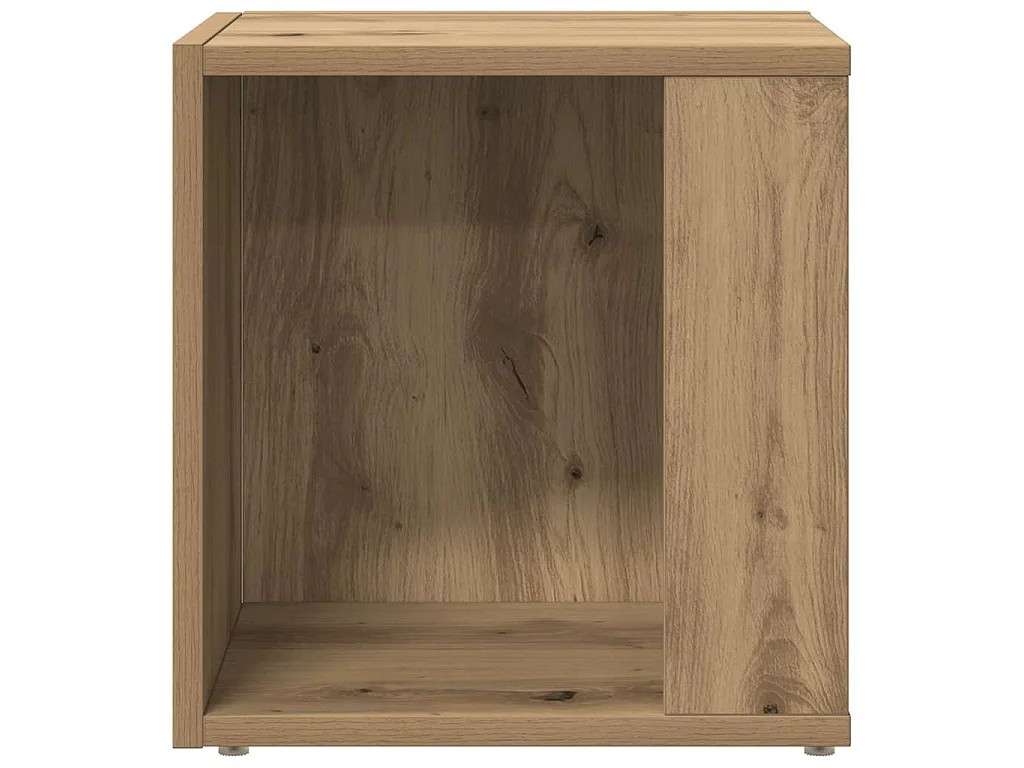 Table d'appoint chêne artisanal 33 x 33 x 34 cm panneau de bois