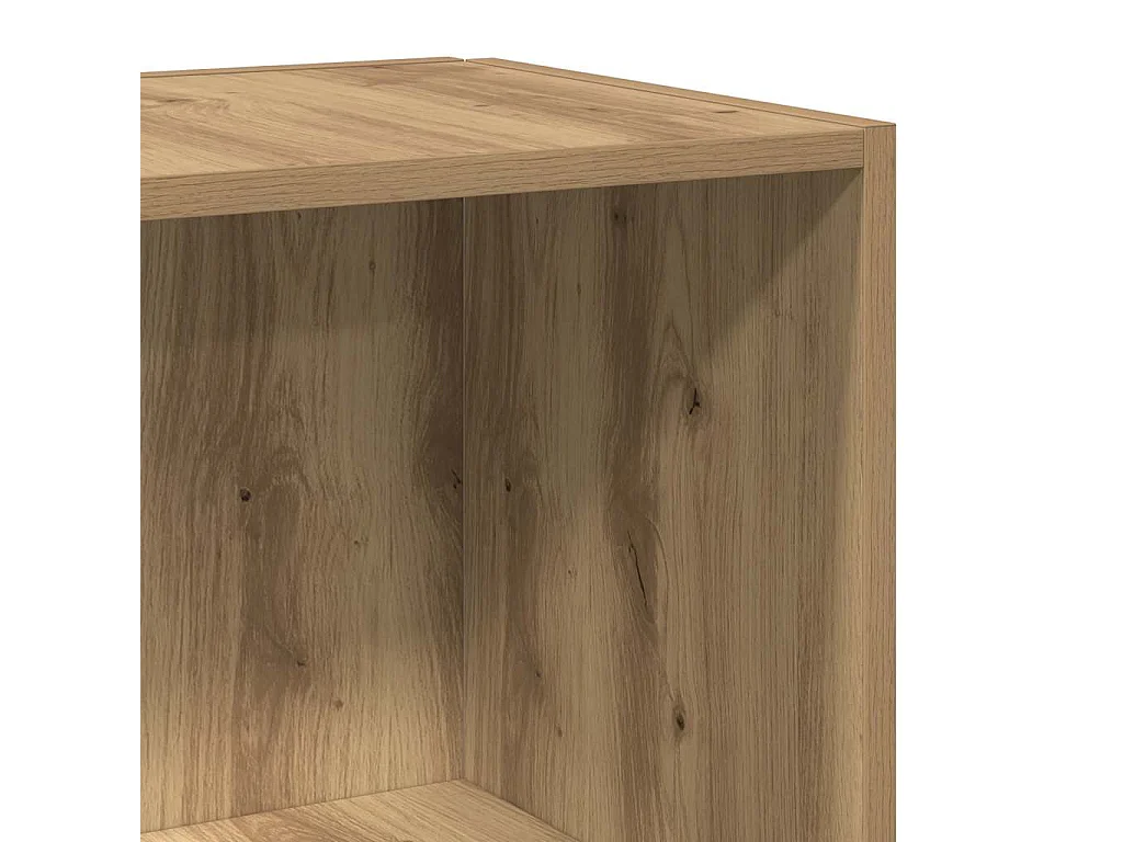 Table d'appoint chêne artisanal 33 x 33 x 34 cm panneau de bois