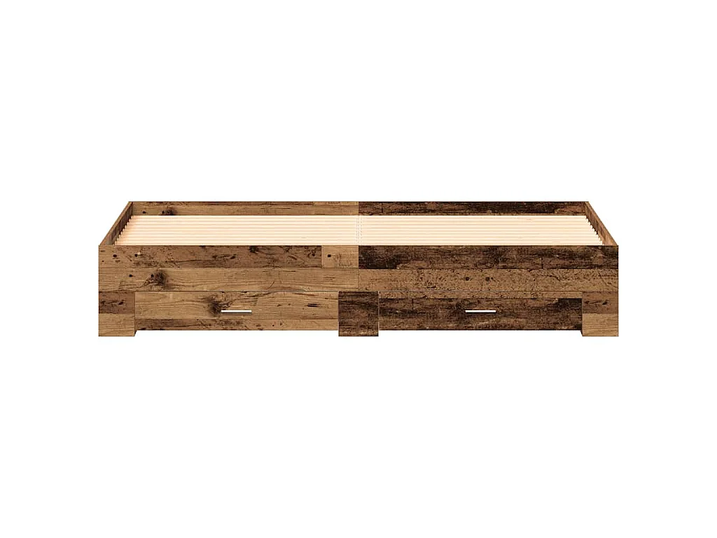 Estructura de cama con cajón madera vieja, 180 × 200 cm