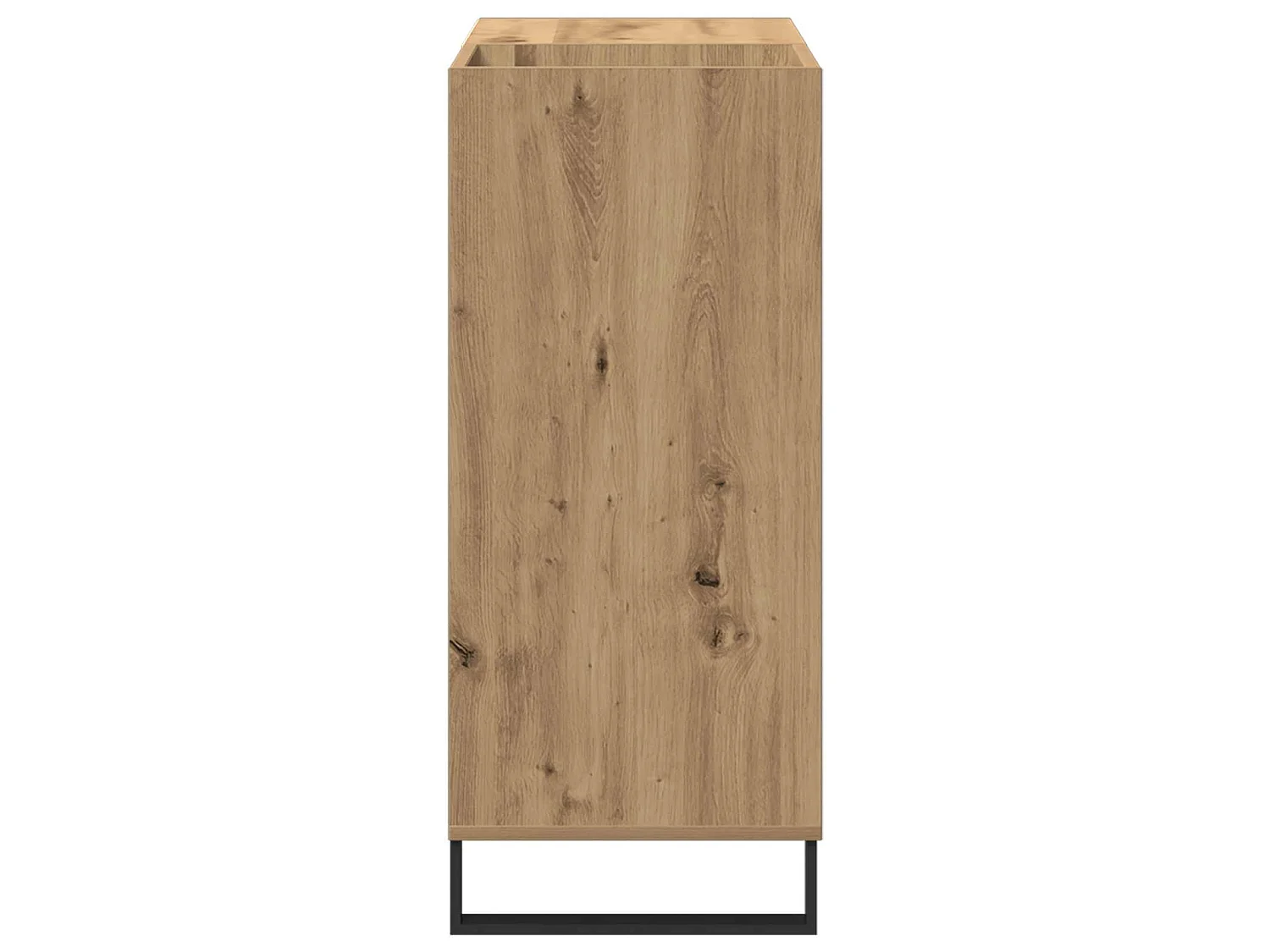 Meuble à vinyles chêne artisanal, pour le salon, 84,5 × 38 × 89 cm