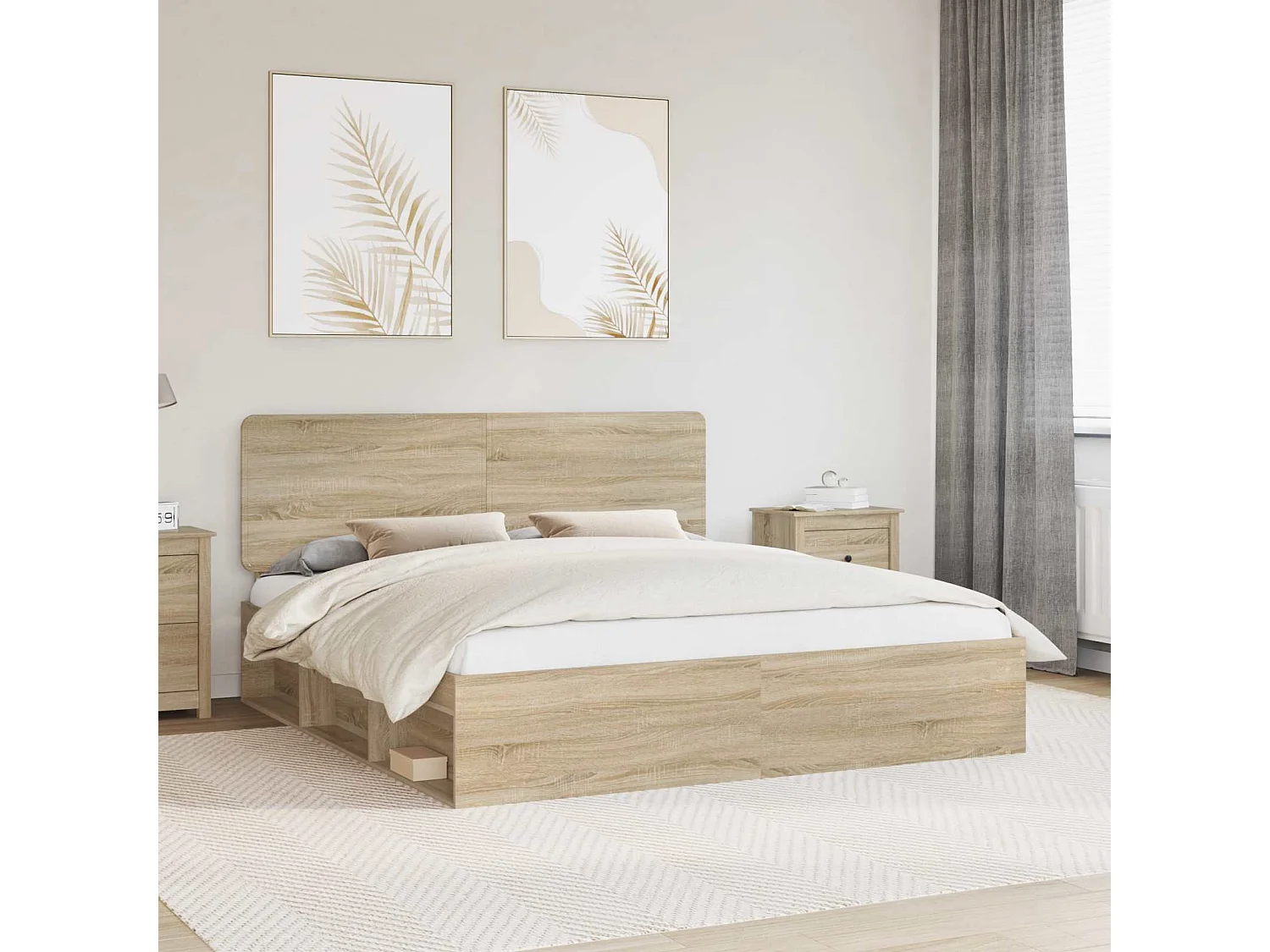 Cadre de lit  200 x 200 cm Bois de pin massif