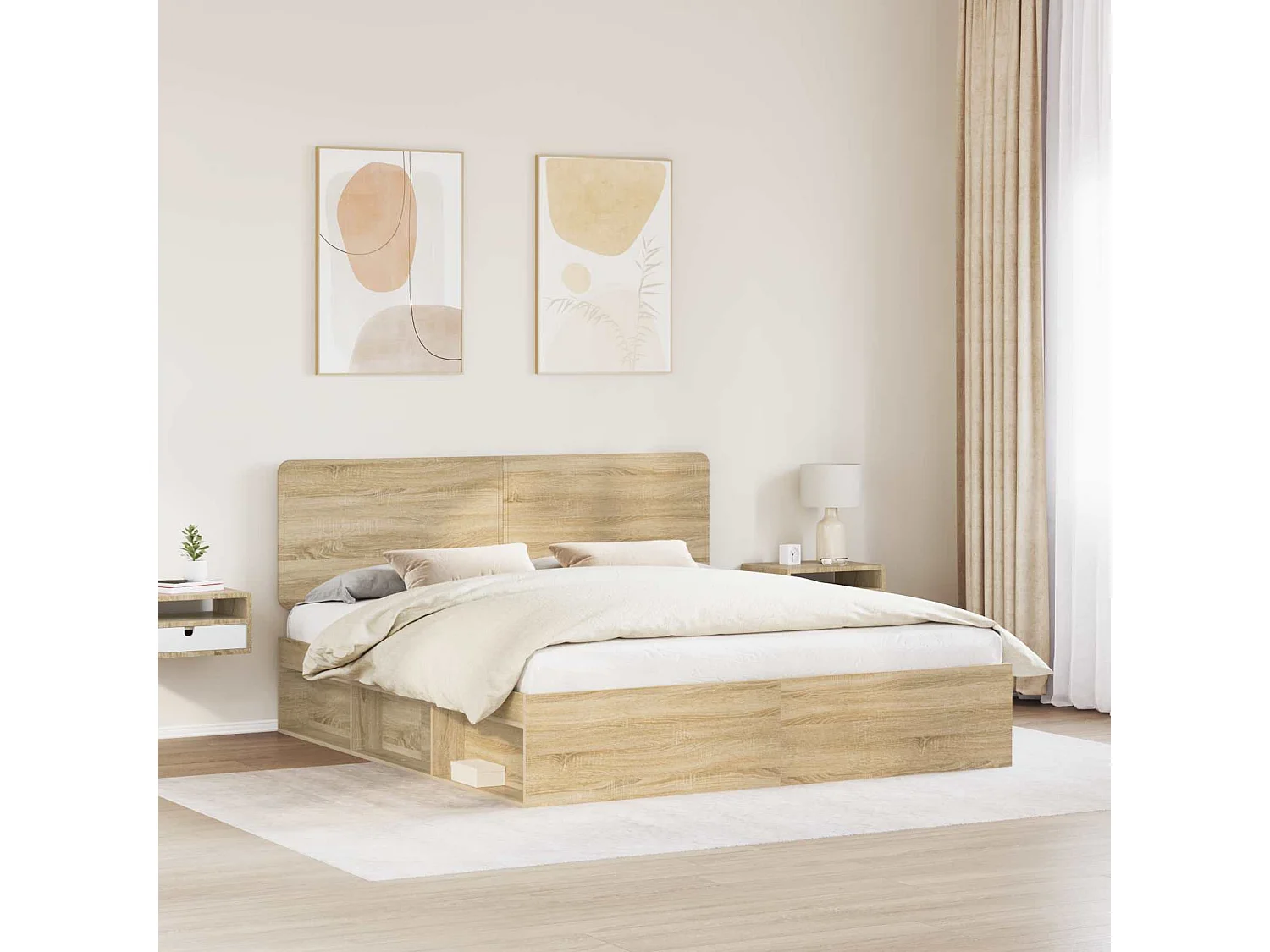 Cadre de lit  200 x 200 cm Bois de pin massif