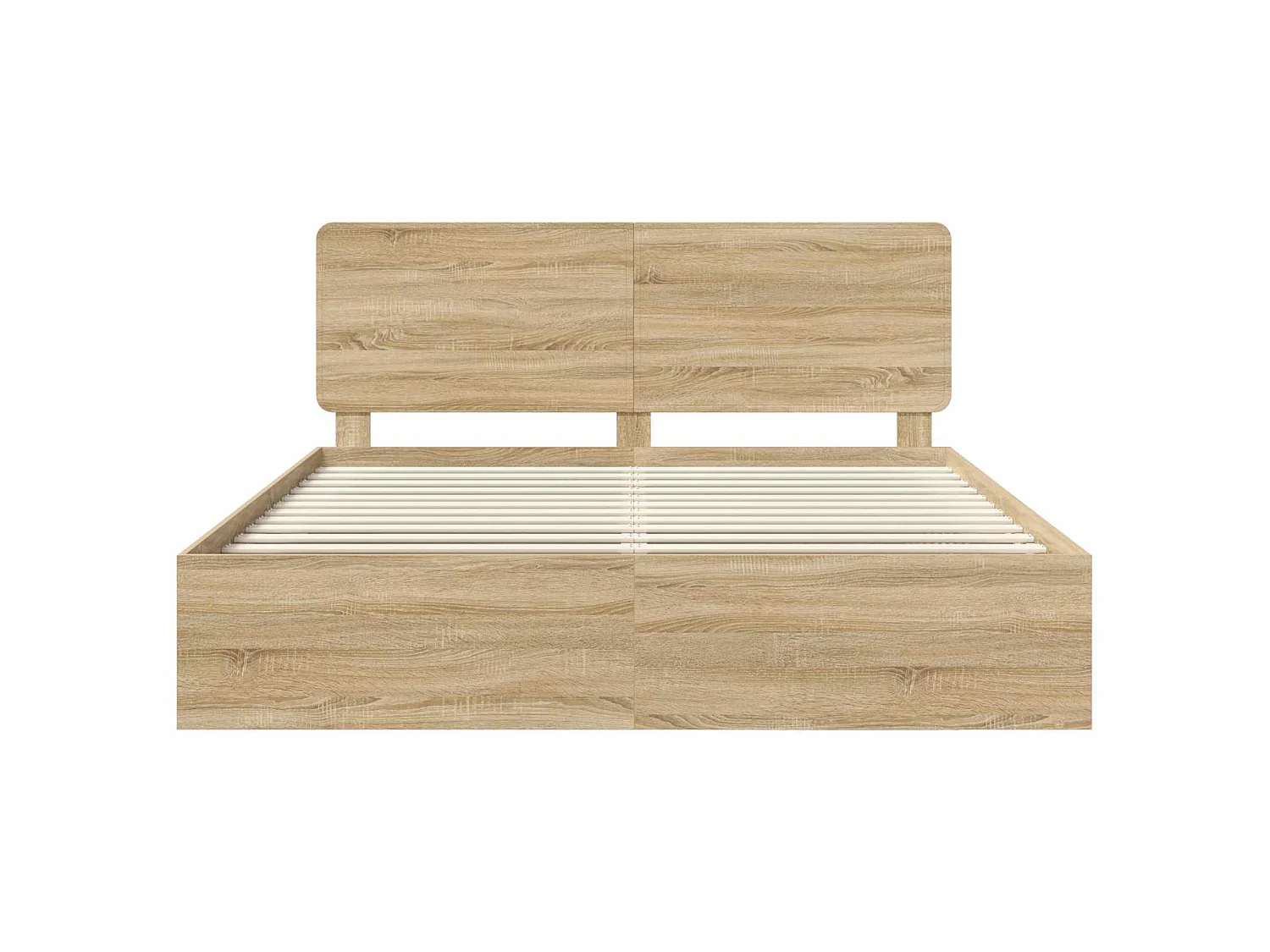 Estructura de cama de madera maciza de pino, 200 × 200 cm