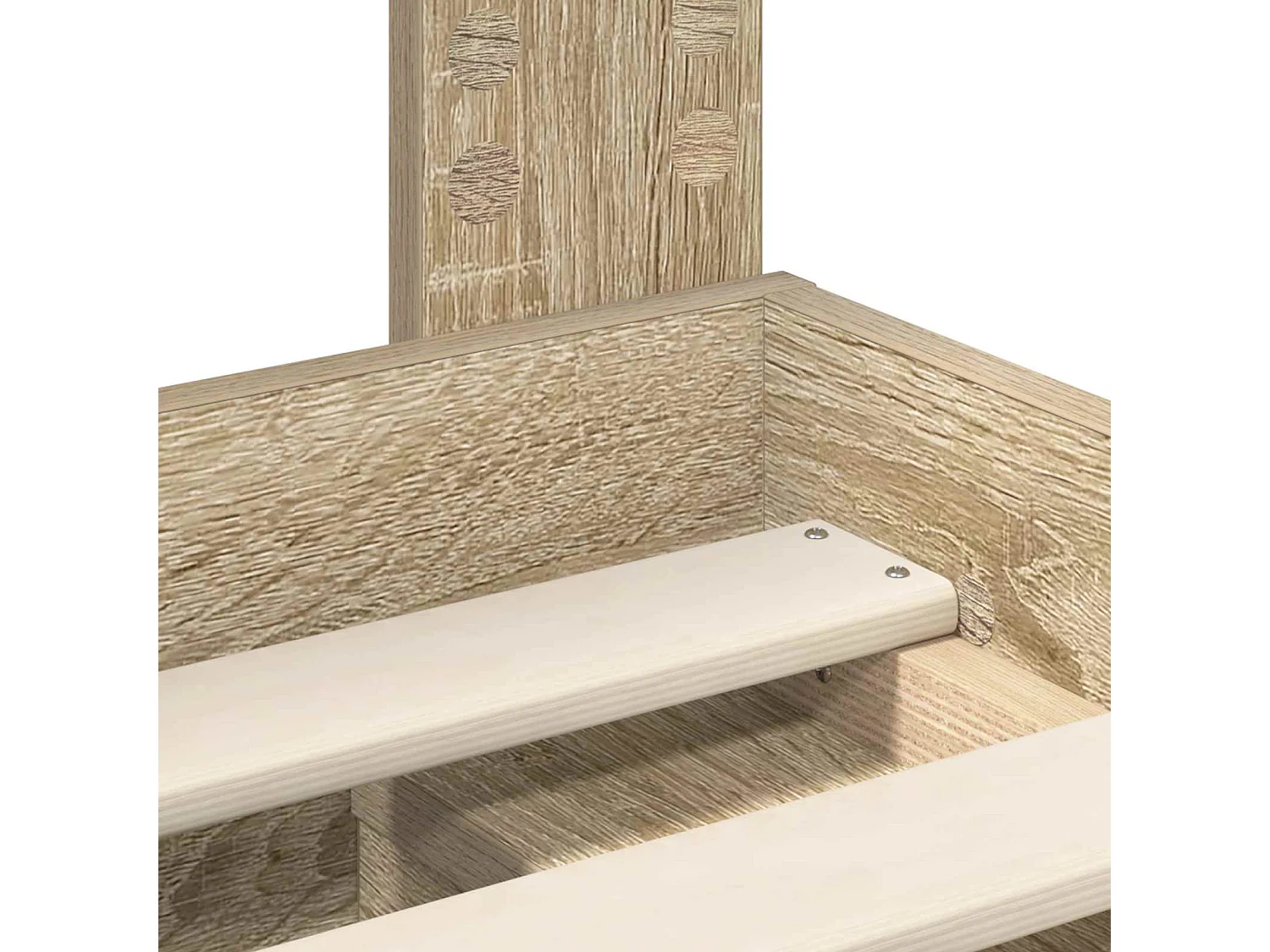 Estructura de cama de madera maciza de pino, 200 × 200 cm