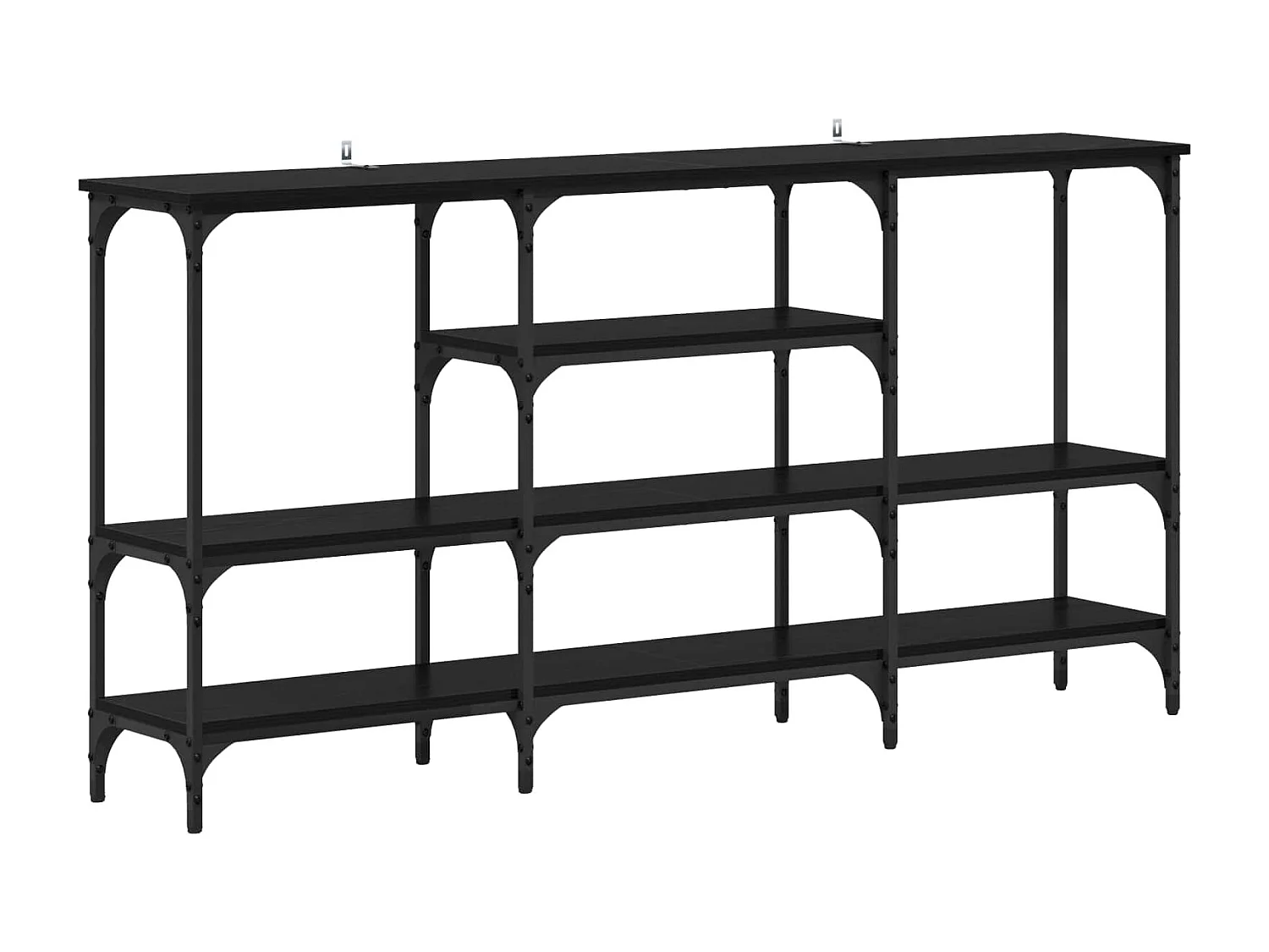 Table console Chêne noir 160 x 29 x 80 cm Bois d'ingénierie