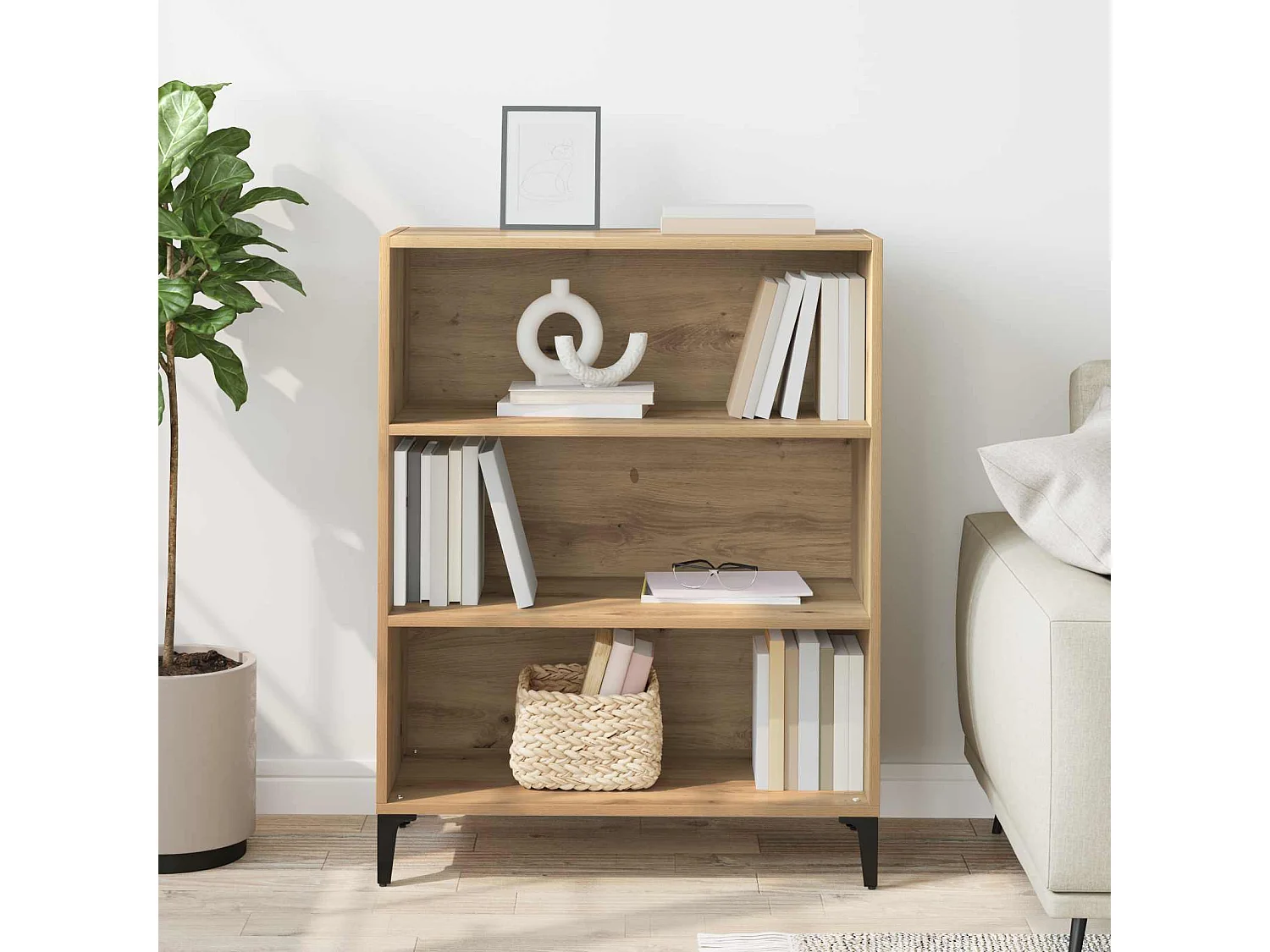 Buffet chêne artisanal 69,5 x 32,5 x 90 cm panneau de bois