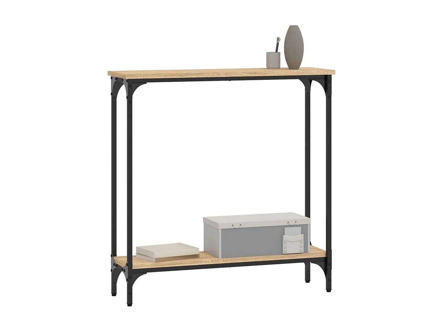 Table console Chêne  75x22,5x75 cm Bois d'ingénierie