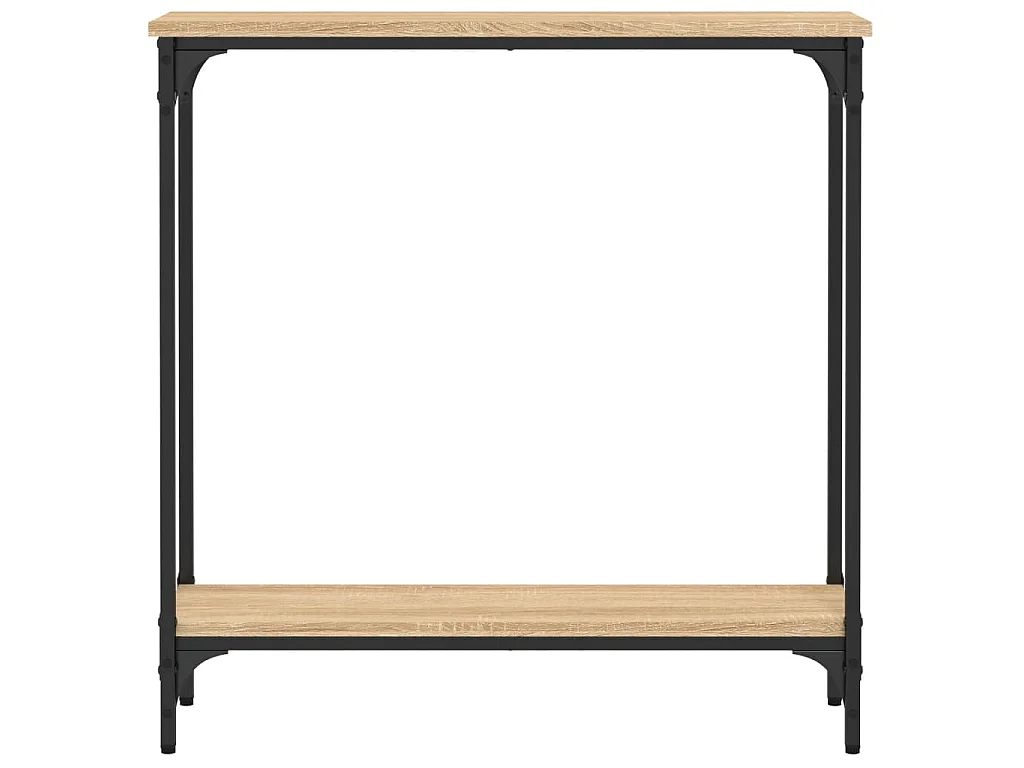 Table console chêne 75 x 22,5 x 75 cm panneau de bois