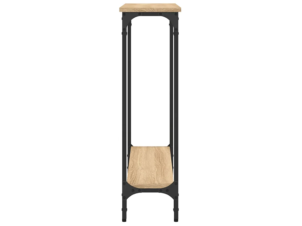Table console chêne 75 x 22,5 x 75 cm panneau de bois