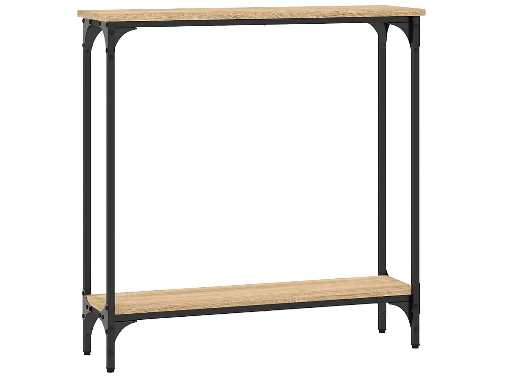 Table console chêne 75 x 22,5 x 75 cm panneau de bois