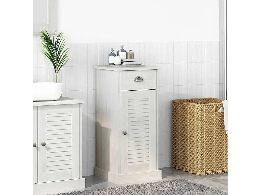 Armoire de salle de bain avec tiroir VIGO Marron et Marron Miel