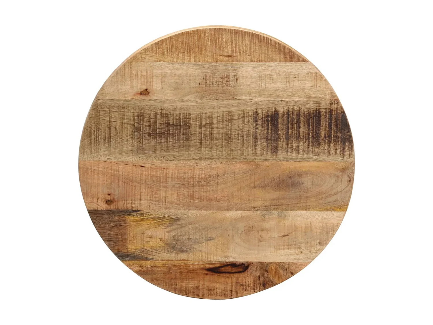 Dessus de table Ø 60x1,5 cm rond bois massif de manguier brut