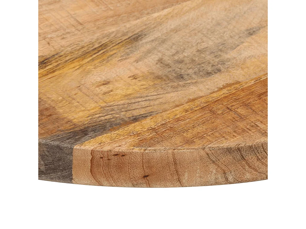 Tablero de mesa redondo rugoso de madera maciza de mango, Ø 60 × 1,5 cm
