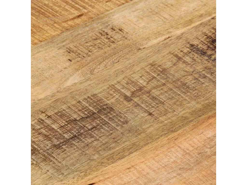 Tablero de mesa redondo rugoso de madera maciza de mango, Ø 60 × 1,5 cm