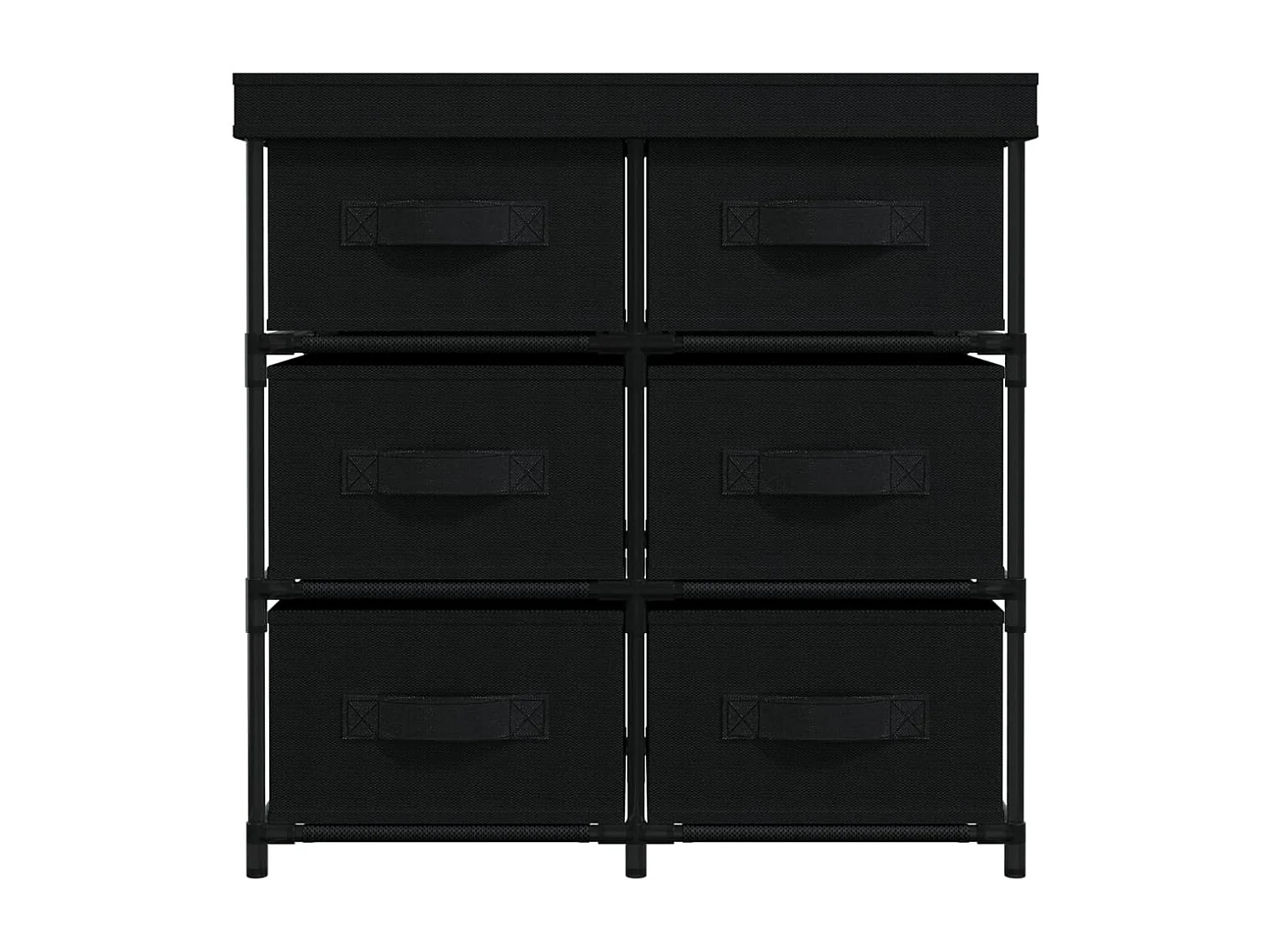 Armoire de rangement avec 6 tiroirs 55x29x55 cm Noir Acier