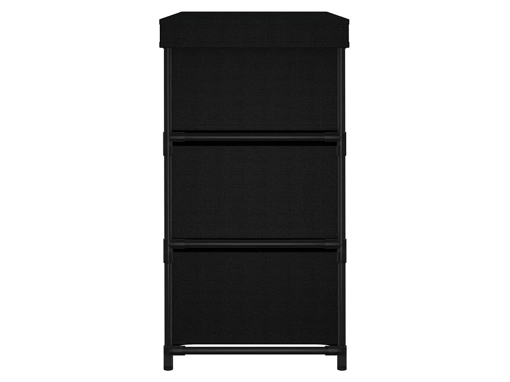 Armario de almacenamiento con 6 cajones de acero negro 55 × 29 × 55 cm