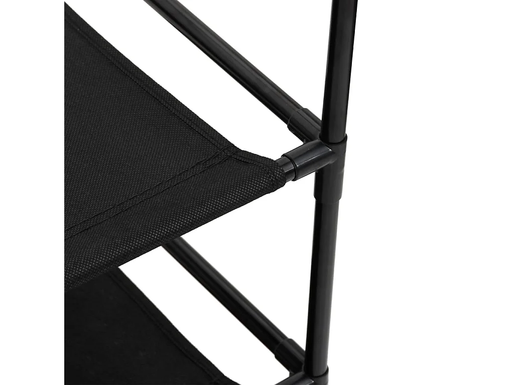 Armario de almacenamiento con 6 cajones de acero negro 55 × 29 × 55 cm