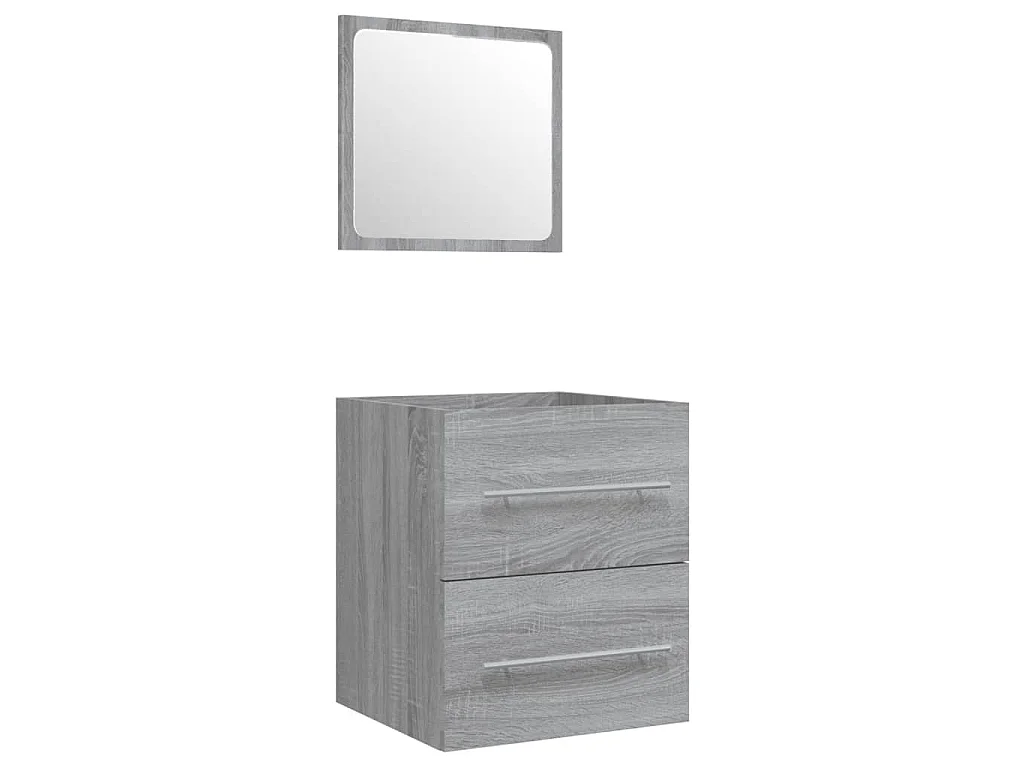 Mueble de baño con lavabo de madera contrachapada gris