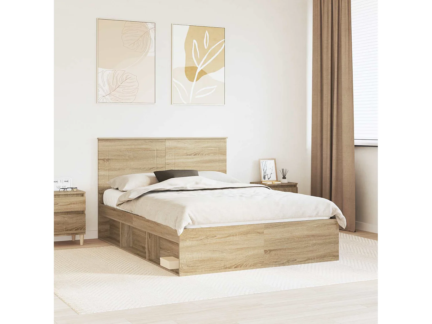 Cadre de lit  160 x 200 cm Bois de pin massif