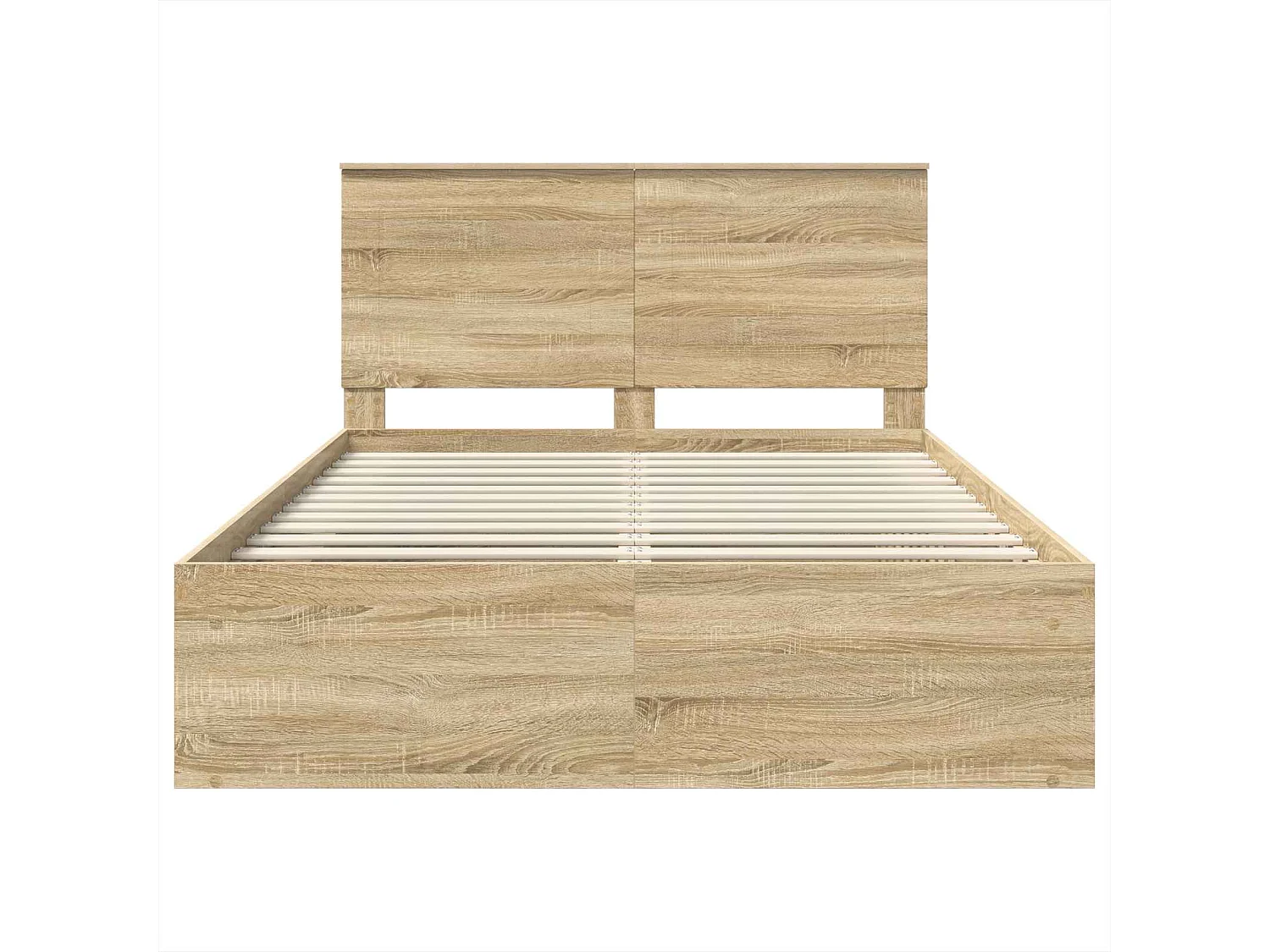 Estructura de cama de madera maciza de pino, 160 × 200 cm