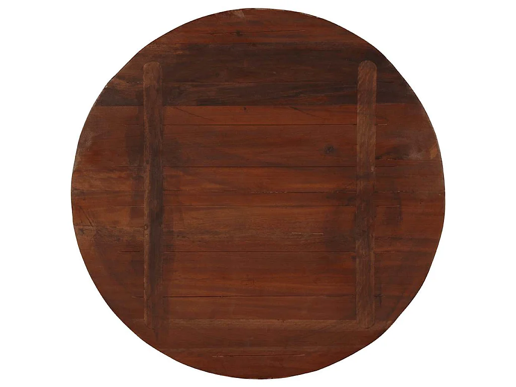 Tablero de mesa redondo de madera maciza reciclada, Ø 80 × 3,8 cm