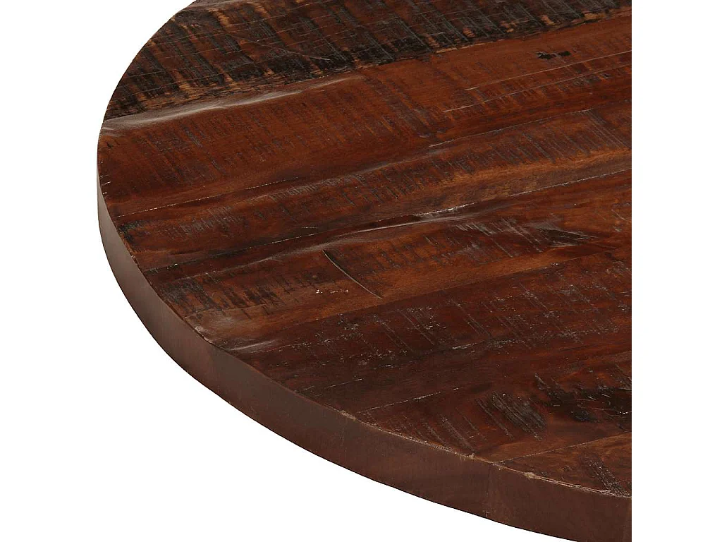 Tablero de mesa redondo de madera maciza reciclada, Ø 80 × 3,8 cm