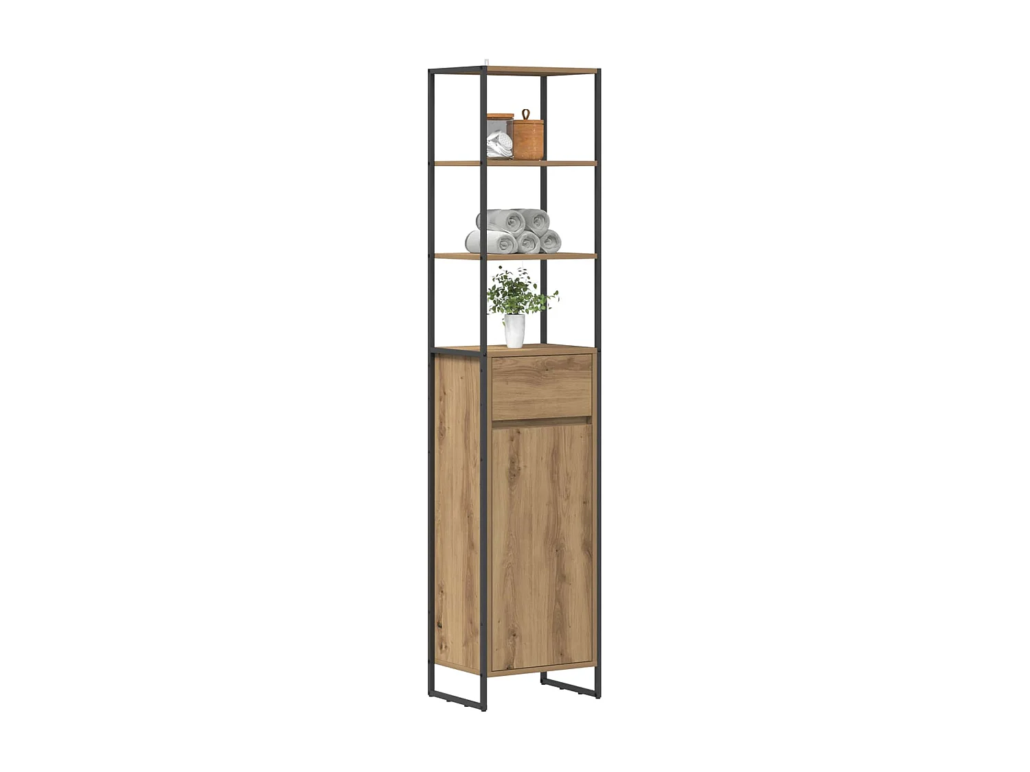 Cabinet de salle de bain Chêne artisan 40 x 30 x 180 cm