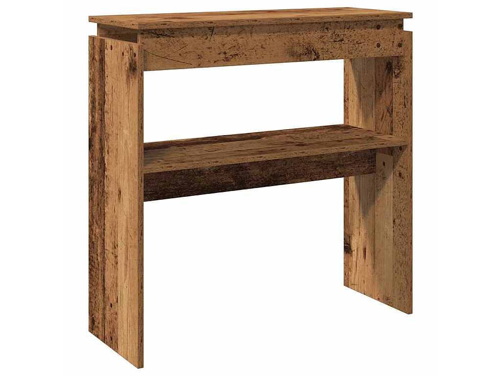 Table console vieux bois, panneau de bois, pour l'entrée, 80 × 30 × 80 cm