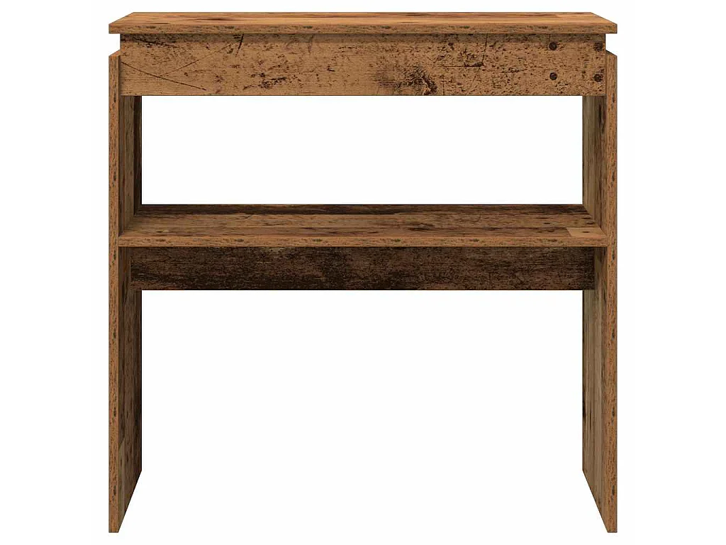 Table console vieux bois, panneau de bois, pour l'entrée, 80 × 30 × 80 cm