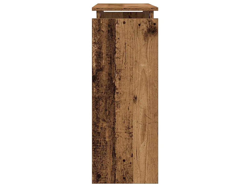 Table console vieux bois, panneau de bois, pour l'entrée, 80 × 30 × 80 cm