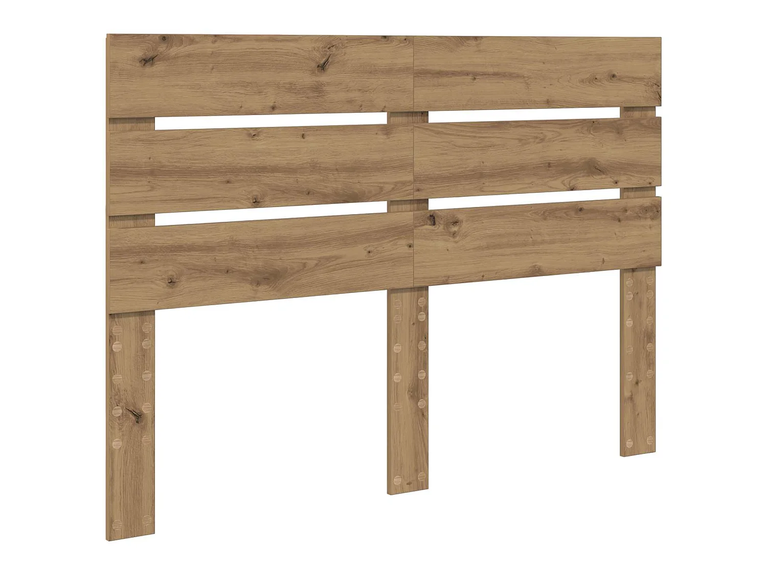 Estructura de cama con cabecero de roble artisan, 140 × 190 cm
