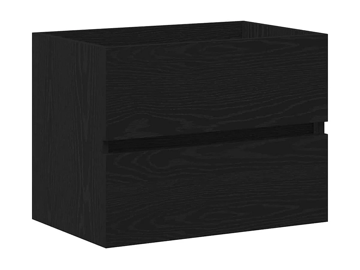 Meuble de Lavabo de Salle de Bain Chêne noir 60 x 38,5 x 45 cm