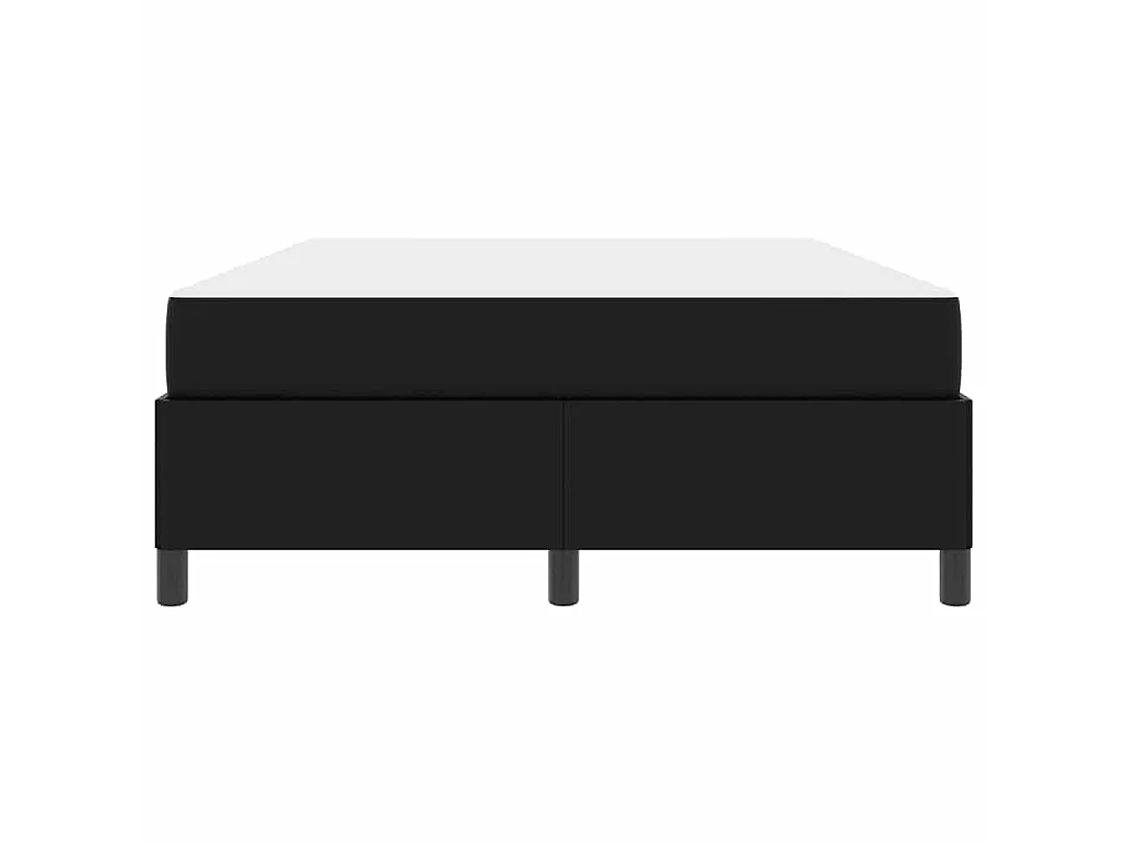 Estructura de cama con colchón de tela negro, 160 × 200 cm
