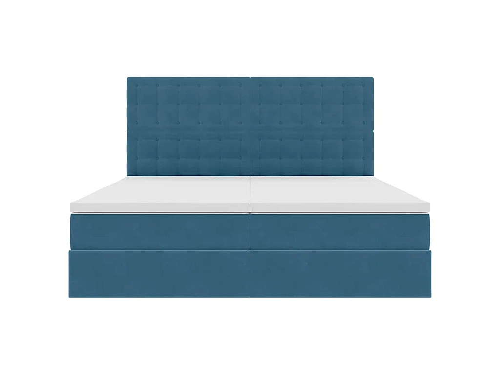 Cama con almacenamiento de terciopelo azul oscuro, para dormitorio, 180 × 200 cm
