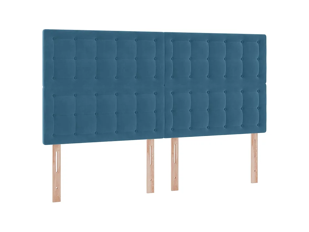 Cama con almacenamiento de terciopelo azul oscuro, para dormitorio, 180 × 200 cm