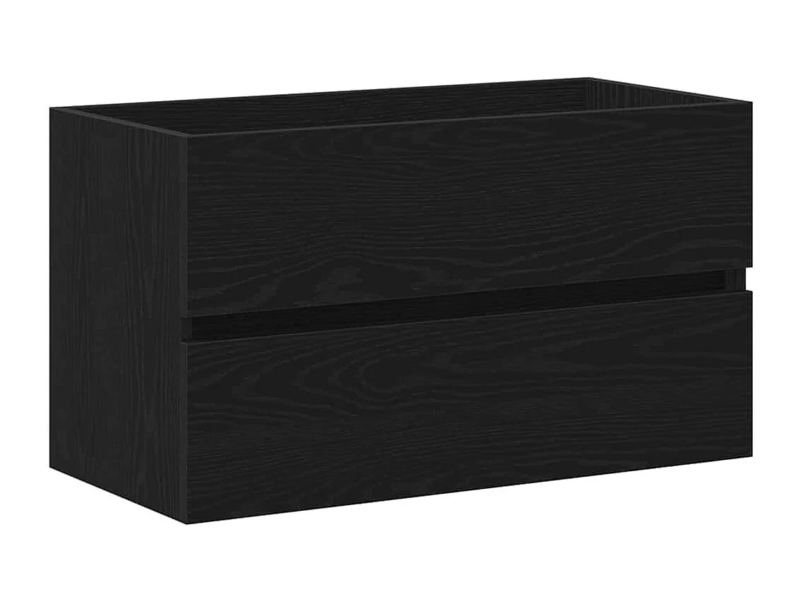 Meuble de Lavabo de Salle de Bain Chêne noir 80 x 38,5 x 45 cm